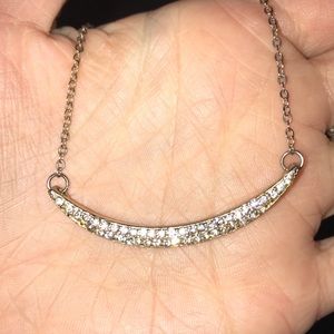 diamond crescent moon necklace